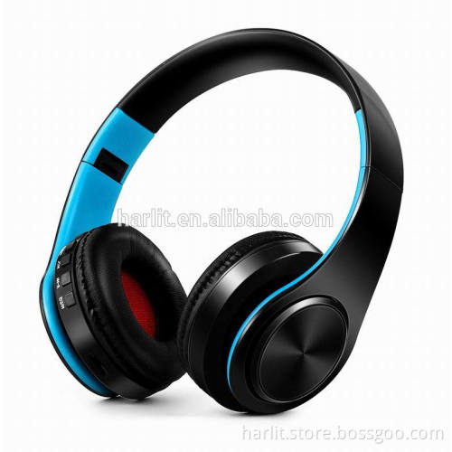 New Stylish Stereo Bluetooth 4.0 Headphones With Microphone And 3.5mm Aux Hand Free SD Card FM Radio